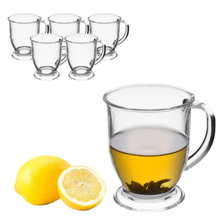 Zestaw szklanek z uchem ALLO 460ml komplet 6 sztuk